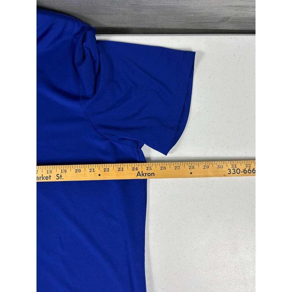 Ralph Lauren RLX Solid Blue Short Sleeve Golf Polo Shirt Mens XL - Picture 7 of 8